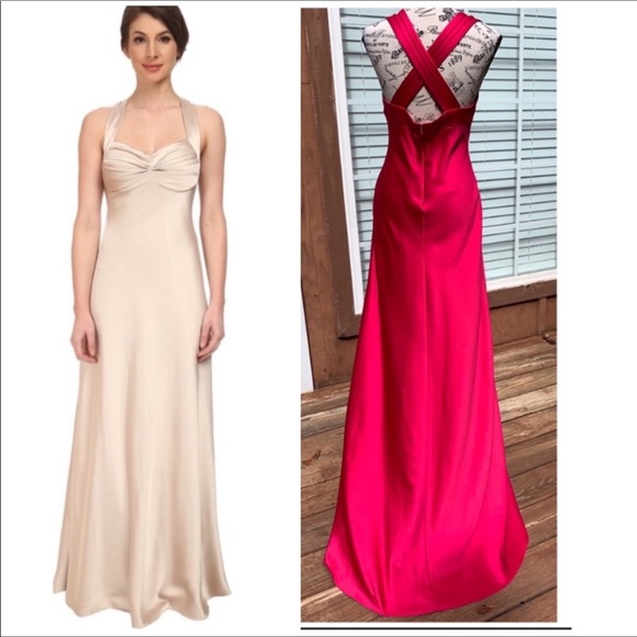 Calvin Klein Dresses & Skirts - Calvin Klein Goddess Satin Formal Gown Red Size 6